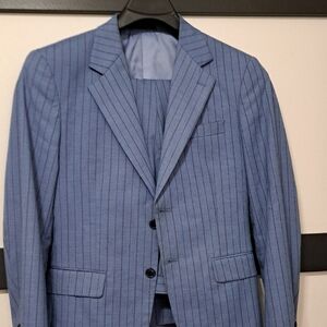 Men's Blue Pinstripe Suit